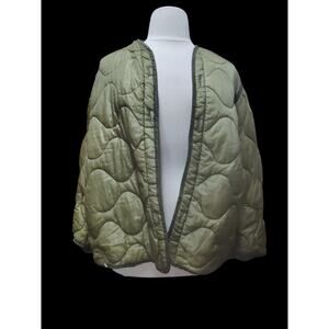 US Army green cold weather field coat liner-size x-large